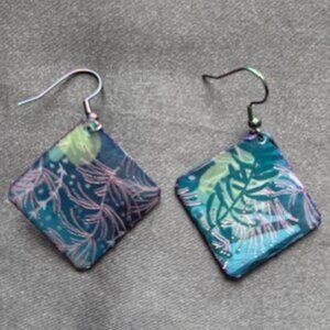 Earrings - Aquatic Earthy Dangles - Art for your Ears!